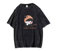 T-Shirt Graphique Mignon De Jungkook I'm Great -So are You T-Shirts Unisexes À Manches Courtes Produits K-Pop(WashedBlack,S)
