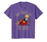 T-shirt graphique New Groove Kuzco Thrown Off de Disney Emperor's T-Shirt, Enfant, Violet Chiné, 4 ans