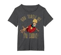 T-shirt graphique New Groove Kuzco Thrown Off de Disney Emperor's T-Shirt, Femme Grandes tailles, Chiné Foncé, 3X