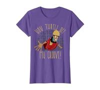 T-shirt graphique New Groove Kuzco Thrown Off de Disney Emperor's T-Shirt, Femme, Violet Chiné, XL