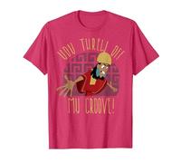 T-shirt graphique New Groove Kuzco Thrown Off de Disney Emperor's T-Shirt, Homme, Rouge Chiné, M
