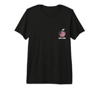 T-Shirt Graphique New York City The Big Apple avec Drapeau américain T-Shirt Haut de Gamme