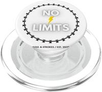 T-Shirt Graphique No Limits Typography Art PopSockets PopGrip pour MagSafe