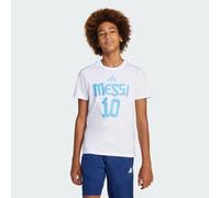 Adidas Messi Name&number Graphic Short Sleeve T-shirt Blanc 11-12 Years Garçon