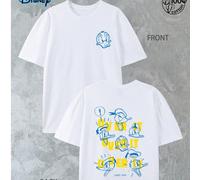 T-shirt graphique officiel à l'effigie du canard grincheux, en coton 100 % premium, coupe classique unisexe, manches courtes, double impression recto verso, style rétro, idéal pour un look décontracté