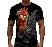 T-Shirt Graphique Original avec imprimé Animalier Humoristique, Manches Courtes, décontracté, idéal Quotidien et pour Un ludique. (Black, XS)