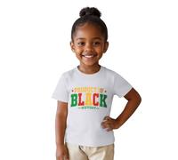 T-Shirt Graphique pour Filles avec Message inspirant Empowering Girls pour célébrer Le Mois de l'Histoire des Noirs Haut décontracté Confortable pour Enfants et Adolescentes (White, 8-9 Years)