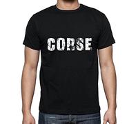 T-shirt graphique pour homme Corse écologique édition limitée T-shirt à manches courtes T-shirt vintage cadeau d'anniversaire fantaisie, noir profond, S