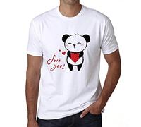 T-shirt graphique pour homme Panda 8 respectueux de l'environnement édition limitée T-shirt à manches courtes T-shirt vintage cadeau d'anniversaire fantaisie, Blanc, S
