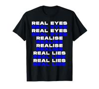 T-Shirt Graphique Real Eyes Realize Bold Typography T-Shirt