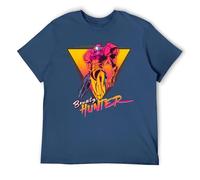 T-shirt graphique rétro Space Hunter, inspiré du jeu vidéo des années 90 Pixel Art, Style marine, S