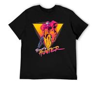 T-shirt graphique rétro Space Hunter, inspiré du jeu vidéo des années 90 Pixel Art, Style noir, 6XL