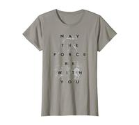 T-Shirt Graphique rétro Star Wars May The Force Be with You T-Shirt, Femme, Ardoise, L