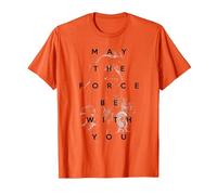 T-Shirt Graphique rétro Star Wars May The Force Be with You T-Shirt, Homme, Orange, XL