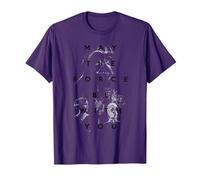 T-Shirt Graphique rétro Star Wars May The Force Be with You T-Shirt, Homme, Violet, S