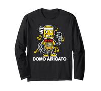 T-Shirt Graphique Robot Domo Arigato des années 80 (foncé) Manche Longue