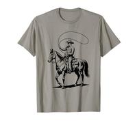 T-Shirt Graphique Rodeo Cowboy Dark Western Horse Art Cowboy T-Shirt