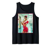 T-shirt graphique sexy fille - Infirmière coquine sexy en latex rouge V.2 Débardeur