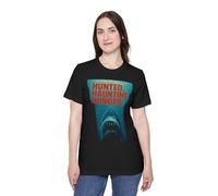 T-shirt graphique sur le thème des requins, cadeau pour amoureux de l'océan, t-shirt amusant pour les excursions à la plage, ambiance estivale, haut graphique unisexe, Mélange noir uni, XXL