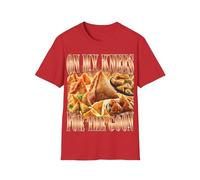 T-shirt graphique unisexe avec inscription « On My Knees for The Goon » Motif crabe Rangoon Bootleg Meme, Rouge, L