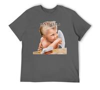 T-shirt graphique vintage Rock Band inspiré des années 80, design fumeur de guitariste, tee-shirt rétro en métal pour homme, Style gris foncé, 6XL