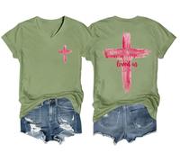 T-shirt graphique « We Love Because He First Loved Us », Vert-VT-2, L