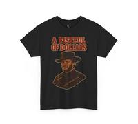 T-shirt graphique western vintage, chemise A Fistful of Dollars, T-shirt unisexe en coton, vêtements de fan de cinéma, vêtements de style occidental, noir, 4XL