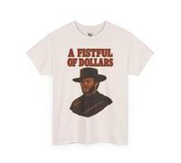 T-shirt graphique western vintage, chemise A Fistful of Dollars, T-shirt unisexe en coton, vêtements de fan de cinéma, vêtements de style occidental, gris, 4XL