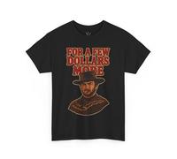 T-shirt graphique western vintage, pour quelques dollars de plus - Chemise de cowboy, design rétro emblématique, vêtements de film occidental, noir, 4XL