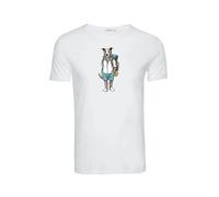 T-shirt Greenbomb Animal Dog Traveller Guide Blanc L
