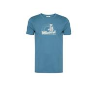 T-shirt Greenbomb Bear Canoe Guide Bleu S