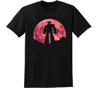 T-Shirt Grendizer Goldrake Goldorak Anime 70s 80s UFO Robot Spatial Rouge Lune Pour Homme, Noir, XL