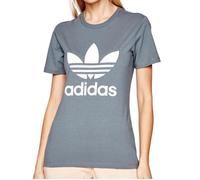 T-shirt Gris Femme Adidas Trefoil 36