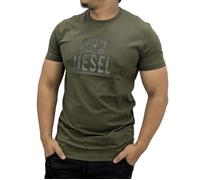 Diesel T-Shirt Gris/Kaki Homme T-Diego