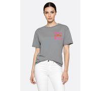 T-shirt gris oversize don't look back - Taille unique