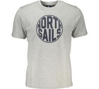 T-shirt gris pour hommes avec col rond et motif imprimé stylé, taille : S Couleur : Grigio