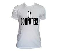 T Shirt Groupe de Rock Homme Enfant Fan Art Ok Computer Tee Shirt Groupe Musique, Homme - L