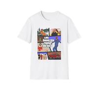 T-Shirt - GTA - Les bronzés Font du Ski (FR/ES, Numérique, 42, Taille Normale, Taille Normale, Blanc)
