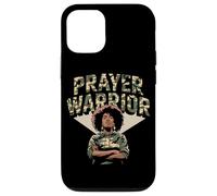 T-Shirt Guerrier De Prière Dieu Jésus Chrétien Noir Coque pour iPhone 12/12 Pro