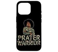 T-Shirt Guerrier De Prière Dieu Jésus Chrétien Noir Coque pour iPhone 16 Pro
