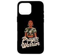 T-Shirt Guerrier De Prière Dieu Jésus Chrétien Noir Coque pour iPhone 16 Pro Max