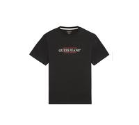 GUESS JEANS T-Shirt rouge / noir / blanc, Taille M