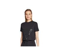 T Shirt Guess Classic Logo Triangle Femme Noir