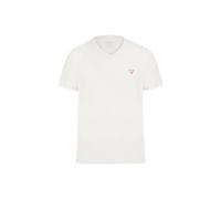 Guess T-shirt Core col V coton stretch manches courtes Blanc M Homme