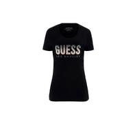 T shirt Guess Femme Diamond Noir Coton XS