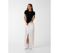 T-shirt Guess Rib Embroider Star manches courtes noir femme - S