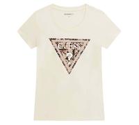 Guess - Leo Triangle Tee - Femme - Tops - Beige - Taille: 38 FR