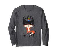 T-shirt Guess What?Cute Fox Graphic pour filles Manche Longue