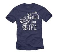 T-Shirt Guitare Homme Rock My Life Cadeau de Musique Bleu L