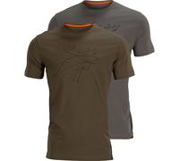 T-shirt Härkila Graphic lot de 2 Willow green/Slate brown S